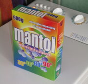 Mantol 600 g je novým členem programu péče o prádlo. Remake grafiky obalu pro univerzální použití.