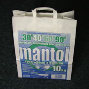 Mantol 10 kg (a identicky i Mantol 5 kg) v novém grafickém provedení korespondujícím grafickými prvky s Mantolem 600 g